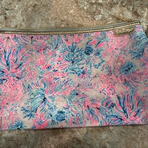 Lilly Pulitzer Vibrant Pink and Blue Cosmetic Bag